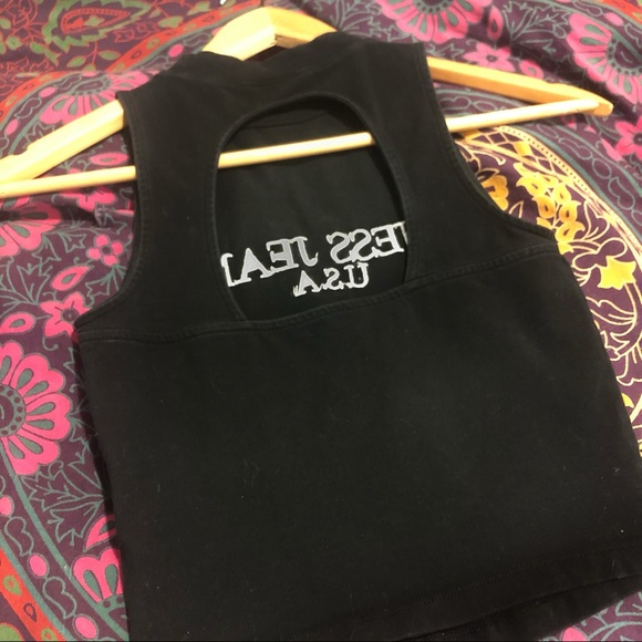 Guess High Neck Sleeveless Crop Top - Picture 2 of 2